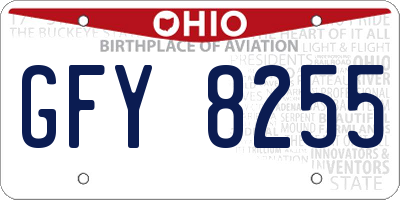 OH license plate GFY8255