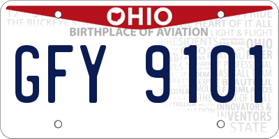 OH license plate GFY9101