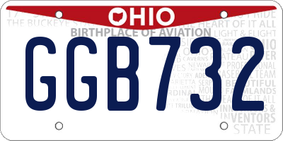 OH license plate GGB732