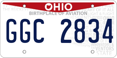 OH license plate GGC2834