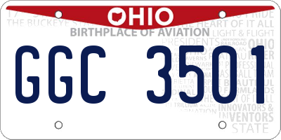 OH license plate GGC3501