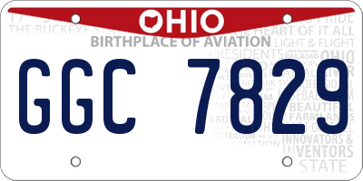 OH license plate GGC7829