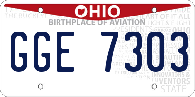OH license plate GGE7303