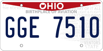 OH license plate GGE7510