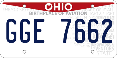 OH license plate GGE7662