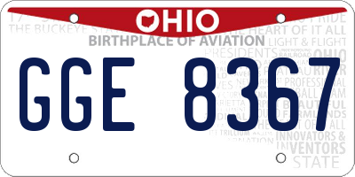 OH license plate GGE8367