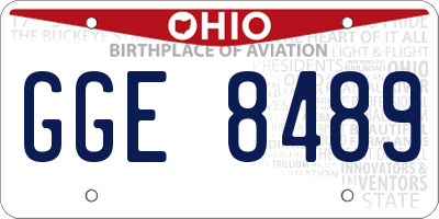 OH license plate GGE8489