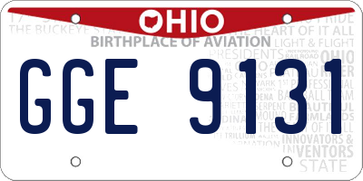 OH license plate GGE9131