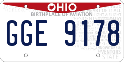 OH license plate GGE9178