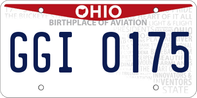 OH license plate GGI0175