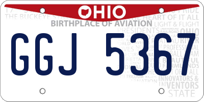 OH license plate GGJ5367