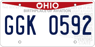 OH license plate GGK0592