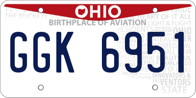 OH license plate GGK6951