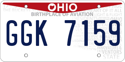 OH license plate GGK7159