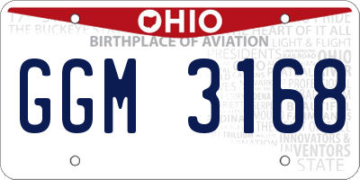 OH license plate GGM3168