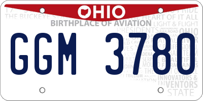 OH license plate GGM3780