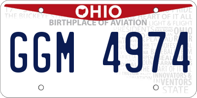 OH license plate GGM4974
