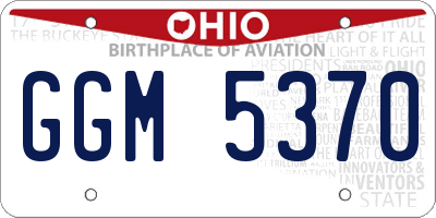 OH license plate GGM5370