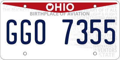 OH license plate GGO7355