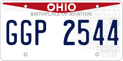 OH license plate GGP2544