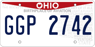OH license plate GGP2742
