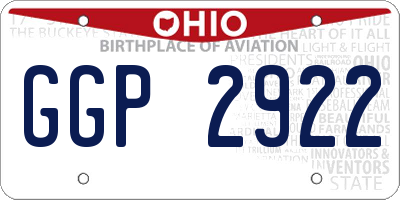OH license plate GGP2922