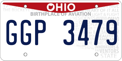 OH license plate GGP3479