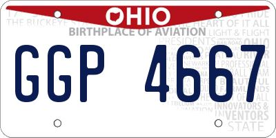 OH license plate GGP4667