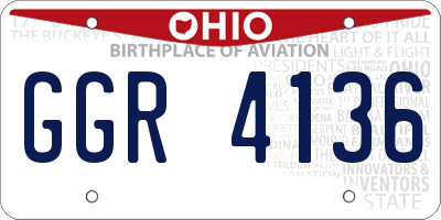 OH license plate GGR4136