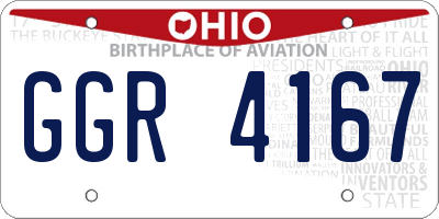 OH license plate GGR4167