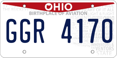 OH license plate GGR4170