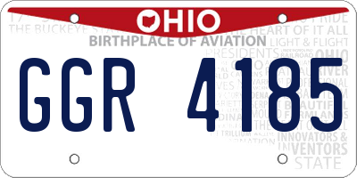 OH license plate GGR4185