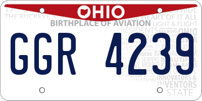 OH license plate GGR4239