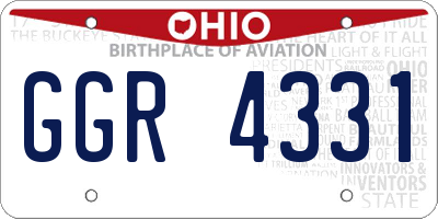 OH license plate GGR4331
