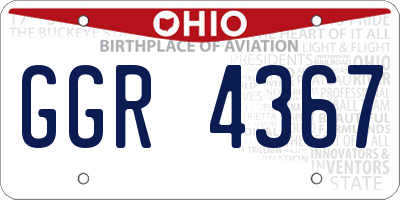 OH license plate GGR4367