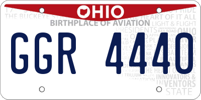 OH license plate GGR4440