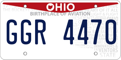 OH license plate GGR4470