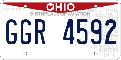 OH license plate GGR4592