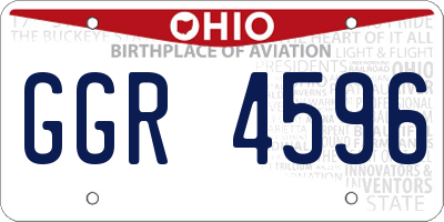 OH license plate GGR4596