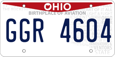 OH license plate GGR4604