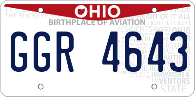 OH license plate GGR4643