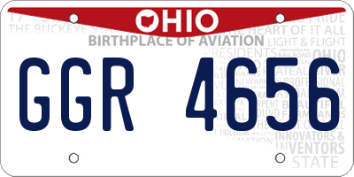 OH license plate GGR4656