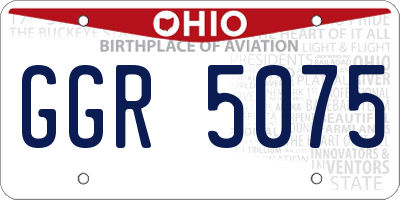 OH license plate GGR5075