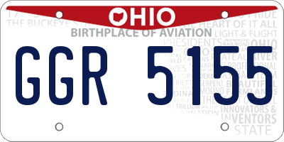 OH license plate GGR5155