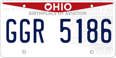 OH license plate GGR5186