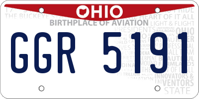 OH license plate GGR5191