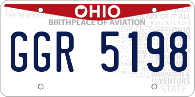 OH license plate GGR5198