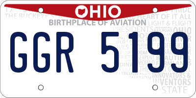 OH license plate GGR5199