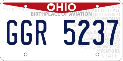 OH license plate GGR5237