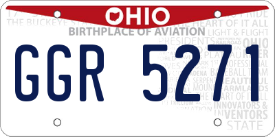 OH license plate GGR5271